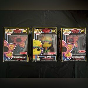 Stranger Things Funko Pop Lot Demogorgon 428 x2 & Dustin 828 Target Excl